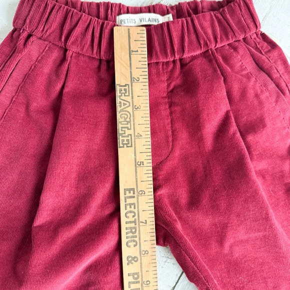 NWT Petits Vilains Frederique Corduroy Pants 18-24M Burgundy Red - Picture 9 of 13